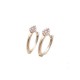 NEUF BOUCLES D OREILLES DJULA MINI CREOLES POIRE OR ROSE DIAMANTS EARRINGS 1700