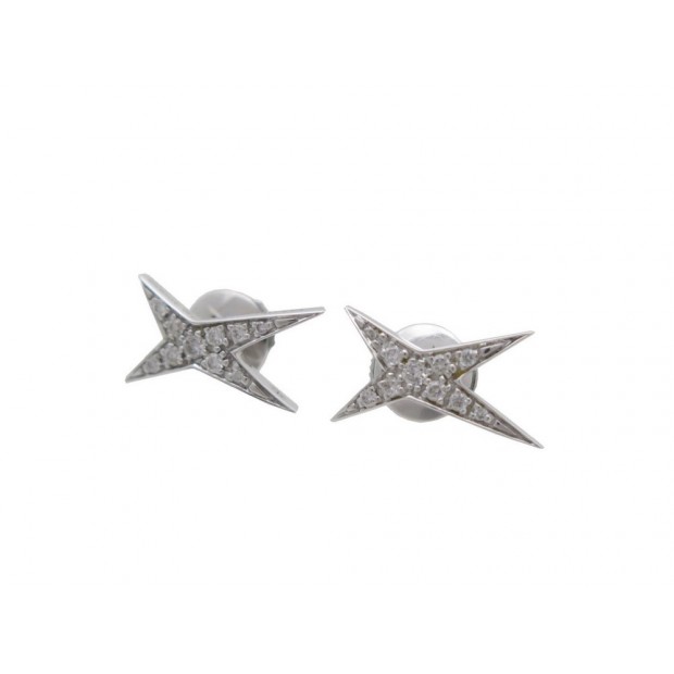 BOUCLES D OREILLES MAUBOUSSIN MES NUANCES A TOI OR BLANC DIAMANTS EARRINGS 1490€