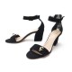 NEUF CHAUSSURES CHRISTIAN DIOR T 39 SANDALES A TALONS EN DAIM NOIR SHOES 790