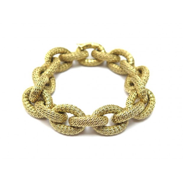 VINTAGE BRACELET HERMES CORDAGE OR JAUNE 18CT 