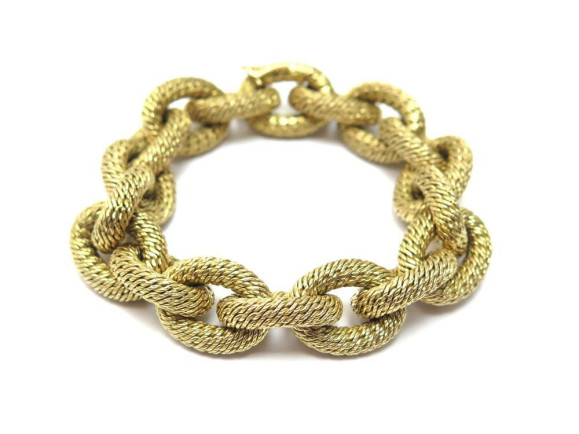rare bracelet hermes 18 anneaux maille cordage 17cm en