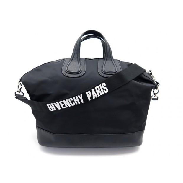 NEUF SAC A MAIN DE VOYAGE A MAIN GIVENCHY NIGHTINGALE TOILE CUIR NOIR BAG 1100