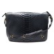 NEUF SAC A MAIN JEROME DREYFUSS IGOR BANDOULIERE EN CUIR PYTHON NOIR PURSE 1160€