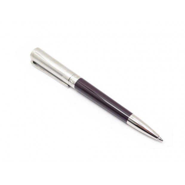 NEUF STYLO BILLE ST DUPONT LIBERTE 465012 LAQUE VIOLET & ACIER PALLADIE PEN 315