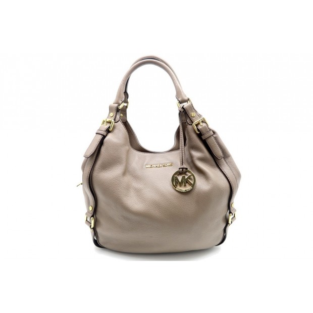 SAC A MAIN MICHAEL KORS BEDFORD CUIR MARRON 