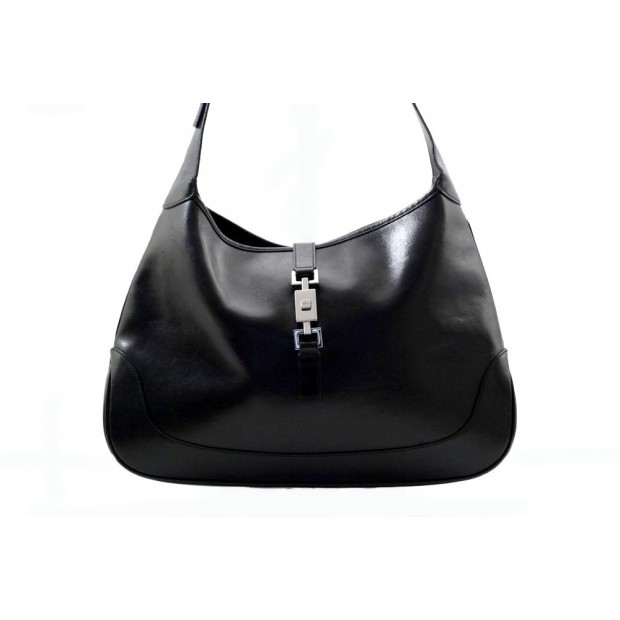 SAC A MAIN GUCCI JACKIE-O 001-3346 PORTE EPAULE CUIR NOIR LEATHER HANDBAG 1650€