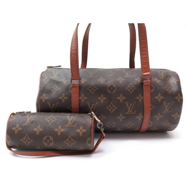 VINTAGE SAC A MAIN LOUIS VUITTON PAPILLON 31 TOILE MONOGRAM LV + TROUSSE