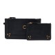 NEUF LOT POCHETTES JEROME DREYFUSS POPOCHE XS & S CUIR CHEVRE NOIR POUCHS 195€