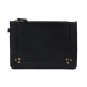 NEUF POCHETTE JEROME DREYFUSS POPOCHE M EN CUIR CHEVRE NOIR LEATHER POUCH 145€