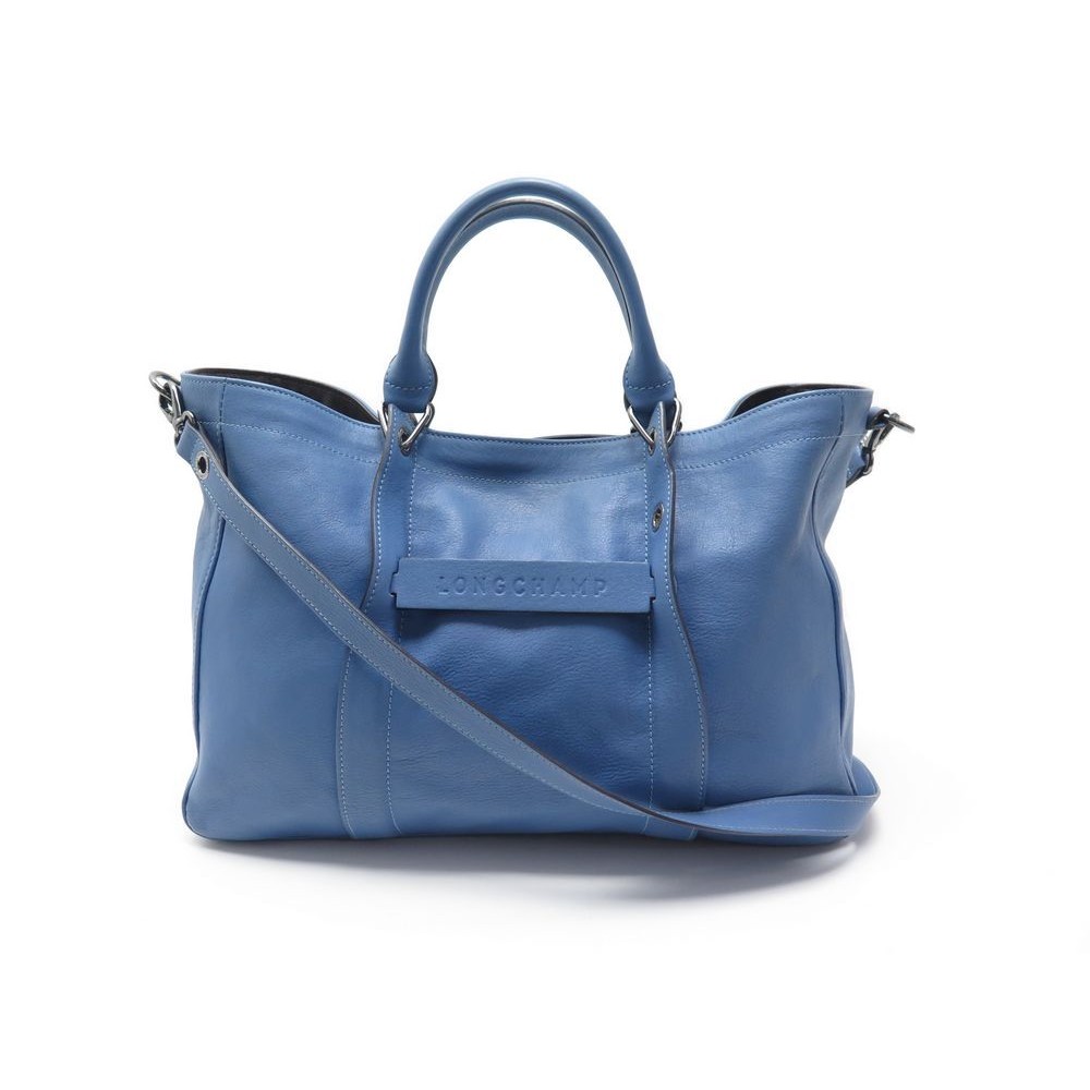 longchamp cuir blue