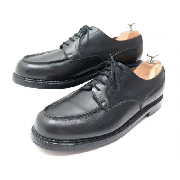 VINTAGE CHAUSSURES JM WESTON LE GOLF 641 DERBY 8D 42 CUIR NOIR BLACK SHOES 710€