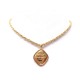 COLLIER CHANEL 31 RUE CAMBON PENDENTIF MEDAILLON METAL DORE NECKLACE JEWEL 650€