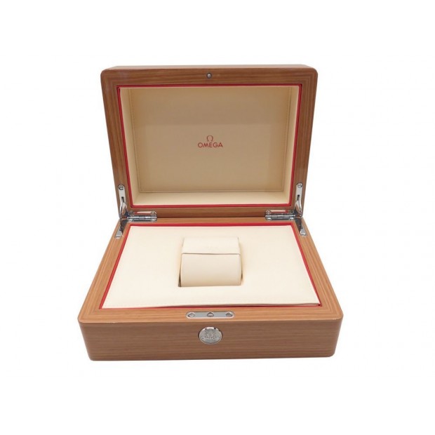 BOITE POUR MONTRE OMEGA SEAMASTER SPEEDMASTER EN BOIS VERNIS WOOD WATCH BOX