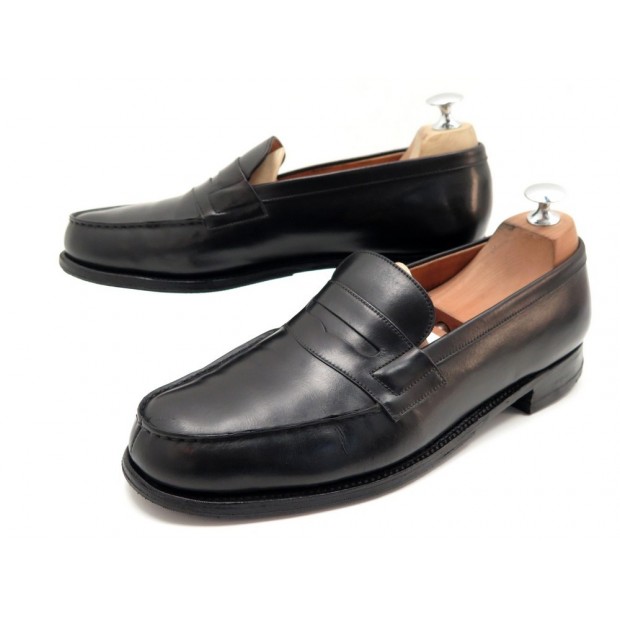 CHAUSSURES JM WESTON 180 MOCASSINS 8D 42 EN CUIR NOIR BLACK LOAFERS SHOES 590