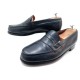 CHAUSSURES JM WESTON MOCASSINS 7E 41.5 LARGE CUIR BLEU BLUE LOAFERS SHOES 590