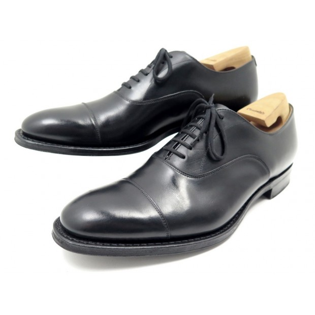 NEUF CHAUSSURES CHURCH'S DUBAI 8F 42 RICHELIEU CUIR NOIR EMBAUCHOIRS SHOES 562€