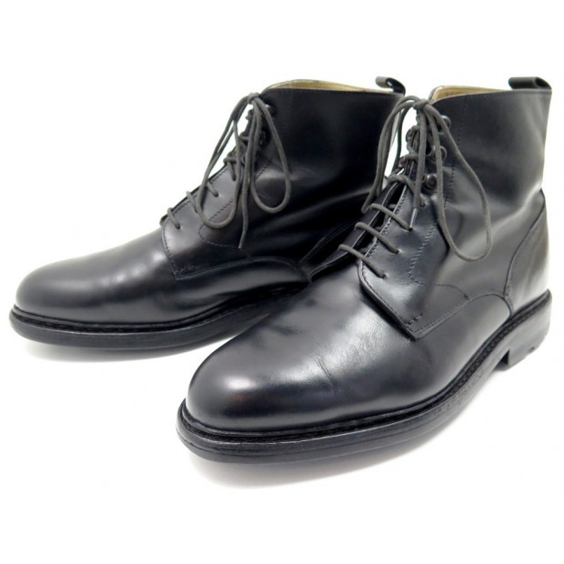 CHAUSSURES HESCHUNG BOTTINES 7 41 EN CUIR NOIR BLACK LEATHER BOOTS SHOES 615€