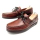 CHAUSSURES PARABOOT BARTH 11 45 DERBY BATEAUX EN CUIR MARRON SHOES 175€