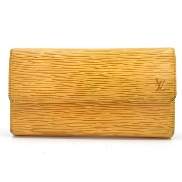 PORTEFEUILLE LOUIS VUITTON INTERNATIONAL EN CUIR EPI JAUNE EATHER BILLFOLD 550€