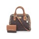 SAC A MAIN MICHAEL KORS TOILE MONOGRAMME MARRON + PORTE MONNAIE HANDBAG 735