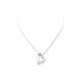 COLLIER PENDENTIF BOUCHERON COEUR EN OR BLANC 18K 16GR HEART GOLD NECKLACE 2900€