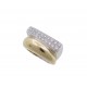 BAGUE FRED SUCCESS EN OR BLANC & JAUNE PAVAGE DIAMANTS TAILLE 54 GOLD RING 5220