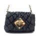 NEUF SAC A MAIN MOSCHINO BANDOULIERE EN NYLON MATELASSE NOIR CLUTCH PURSE 370€