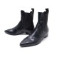 CHAUSSURES LOUIS VUITTON BOTTINES T37.5 EN CUIR PYTHON NOIR ANKLE BOOTS 2000