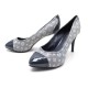 CHAUSSURES LOUIS VUITTON ESCARPINS 35 TOILE MONOGRAM LIN BLEU COURT SHOES 520€