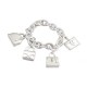 BRACELET HERMES BRELOQUES SACS EN ARGENT 126.8 GR SILVER JEWEL CHARMS & BAGS