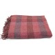 NEUF PLAID HERMES CELTIQUE EN LAINE TWEED ROSE 150X200 PINK WOOL TARTAN RUG 680