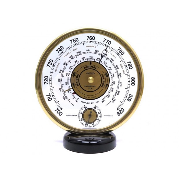 VINTAGE BAROMETRE JAEGER 7AB 7.A.B EN VERRE & METAL DORE BAROMETER CIRCA 19€