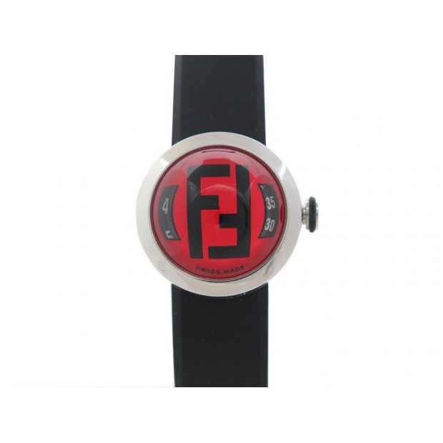 MONTRE FENDI BUSSOLA BUBBLE 8010L ACIER QUARTZ DIGITALE ROUGE & NOIRE WATCH 535€