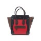 NEUF SAC A MAIN CELINE LUGGAGE MICRO EN CUIR TRICOLORE NOIR ROUGE MARRON 2250