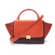 NEUF SAC A MAIN CELINE TRAPEZE MM EN CUIR & DAIM TRICOLORE BANDOULIERE BAG 2500