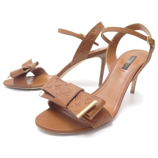 CHAUSSURES LOUIS VUITTON FLIRT SANDAL 39 ESCARPINS EN CUIR MONOGRAM SHOES 680€