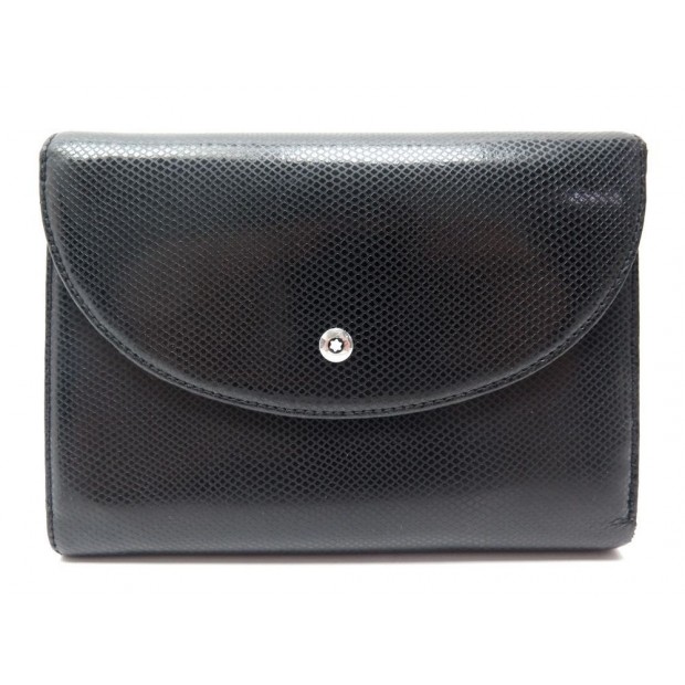 PORTEFEUILLE MONTBLANC MEISTERSTUCK CUIR GRAINE NOIR BLACK LEATHER WALLET 355€