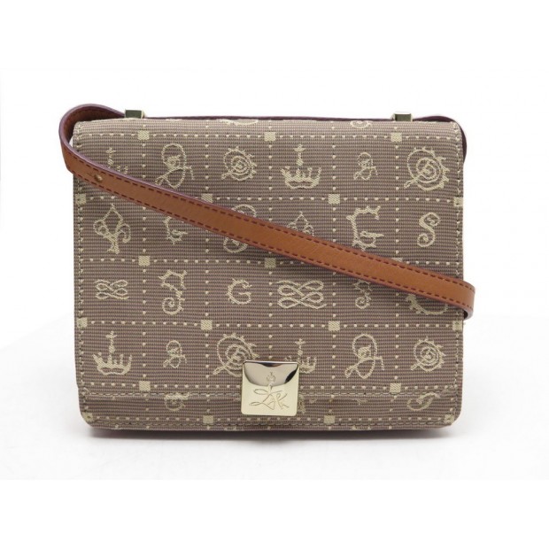 SAC A MAIN LANCEL DALIDOL DALIGRAMME EN TOILE BEIGE BANDOULIERE ED.LIMITEE 890