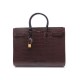 NEUF SAC A MAIN YVES SAINT LAURENT DE JOUR GM 319910 40CM CUIR ALLIGATOR MARRON