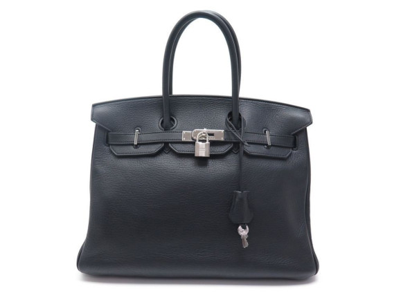 sac a main hermes birkin 35 en cuir togo noir metal