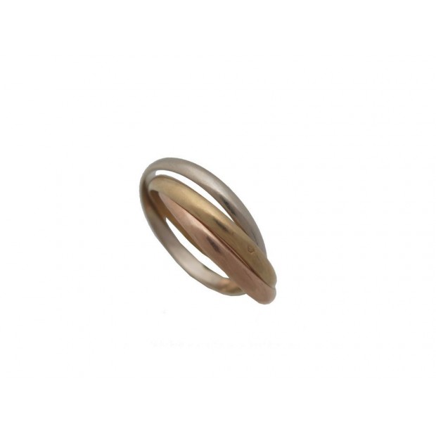 BAGUE CARTIER TRINITY 3 ORS PM B4086100 OR GRIS JAUNE ROSE T 54 GOLD RING 940