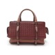 NEUF SAC A MAIN BOTTEGA VENETA MONACO CUIR TRESSE PYTHON MARRON & BORDEAUX 2950