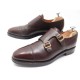 CHAUSSURES JOHN LOBB WILLIAM MOCASSINS A BOUCLES 8 42 CUIR GRAINE MARRON 1150