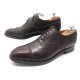 CHAUSSURES JM WESTON 310 RICHELIEU 9D 43 EN CUIR MARRON BOUT FLEURI SHOES 630