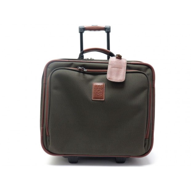 VALISE LONGCHAMP BOXFORD L1476080042 EN TOILE KAKI LUGGAGE TROLLEY PILOTE 390€