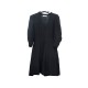 NEUF ROBE PRADA 38 IT 34 FR S EN VISCOSE ET SOIE NOIR NEW BLACK SILK DRESS 1500€