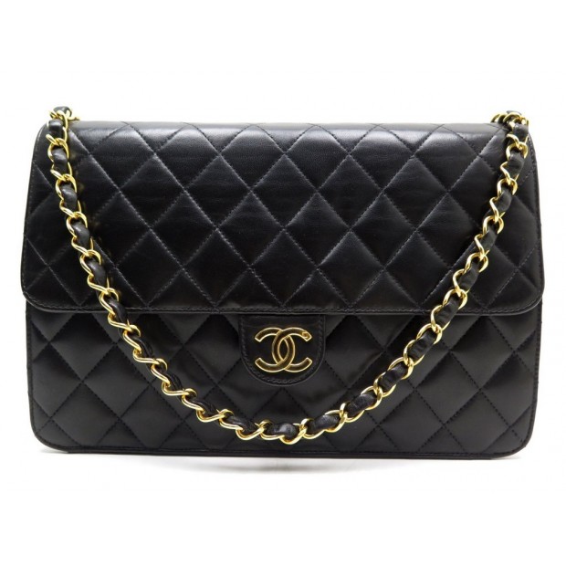 VINTAGE SAC CHANEL TIMELESS CUIR NOIR 