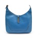 SAC A MAIN HERMES TRIM 30 CM EN CUIR EPSOM BLEU BLUE LEATHER HAND BAG 2810€