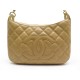 NEUF SAC A MAIN CHANEL CAMBON LOGO CC CUIR CAVIAR CAMEL & METAL DORE PURSE 2800
