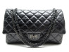 sac a main chanel 2.55 so black bandouliere en cuir
